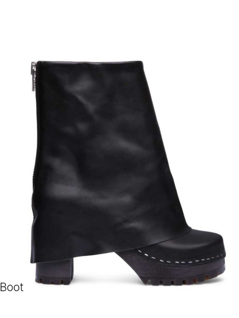 Swedish Hasbeens Black Bootcut Boot Size 37 - Picture 2 of 11